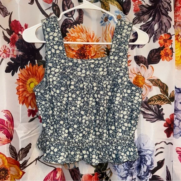 American Eagle Peplum Cropped Tank Top - Picture 2 of 6